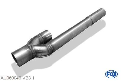 AU060040-VB3, Audi S4 Typ B5 quattro 2.8l 195kW, Verbindingsbuis zum Kat 70 op 2x55mm 2x55mm/70mm Buisdiameter Geheel RVS