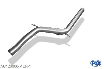 AU120000-MER, Audi A4/ A5 - 2,0l TFSI 2.0l TFSI 132/155kW, Middendemper vervangende buis O63,5mm 63,5mm Buisdiameter Geheel RVS, Zonder goedkeuring