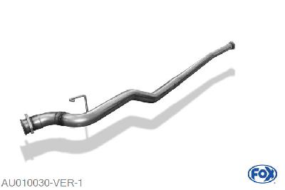 AU010030-VER, Audi Urquattro 2.2l 10V Turbo 147kW, Voordemper vervangende buis O63,5mm 63,5mm Buisdiameter Geheel RVS, Zonder goedkeuring