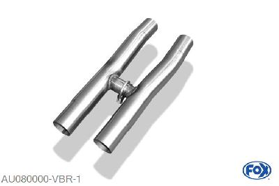 AU080000-VBR, Audi S8 Typ D2 4.2l 175/180/220/228/250/260kW, Druckaustauschrohr S8  - Buisdiameter: 63,5mm 2x63,5mm Buisdiameter Geheel RVS