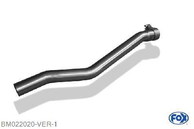 BM022020-VER, BMW E46 316/ 318 1.6l 77kW 1.9l 77/85/87kW, Voordemper 50mm Buisdiameter Geheel RVS, Absortie demper, mooie diepe sound, Zonder goedkeuring