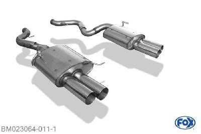 BM023064-011, BMW E92/93 M3 Coupe/ Cabrio 4.0l 309kW, Einddemper rechts/links - 2x90mm  Type 10 rechts/links 70mm Buisdiameter Geheel RVS, Absortie demper, mooie diepe sound, EG-Gutachten