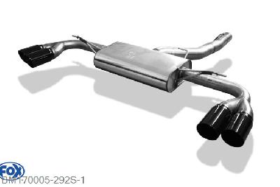 BM170005-292S, BMW X4 F26 - 20d/ 30d 2.0l 135/180kW 2.0l D 120/140kW 3.0l D 155/183/190/204/210kW, Einddemper met uitgang rechts/links - 2x90mm  Type 25 rechts/links SCHWARZ 70mm Buisdiameter Geheel RVS, Absortie demper, mooie diepe sound, Met E-keur
