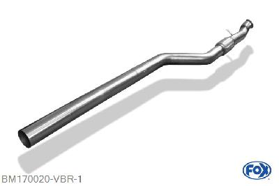 BM170020-VBR, BMW X4 F26 - 35i 3.0l 225kW 3.0l D 230kW, Verbindingsbuis einddemper/ Kat 80mm Buisdiameter Geheel RVS