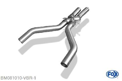 BM081010-VBR, BMW Z4 E89 - sDrive 35i 3.0l 225kW, X-Pipe einddemper/Kat 60mm Buisdiameter Geheel RVS