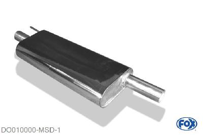 DO010000-MSD, Dodge Nitro 3.7l 151/157kW 4.0l 191kW 2.8l D 130kW, Middendemper 63,5mm Buisdiameter Geheel RVS, Absortie demper, mooie diepe sound, general approval certificate