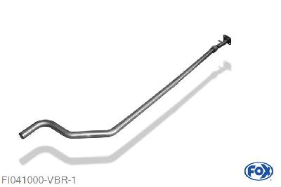 FI041000-VBR, Fiat Grande Punto 199 1.2l 48kW, Verbindingsbuis Einddemper/ Kat voor 1,2l met flexibel deel 45mm Buisdiameter Geheel RVS