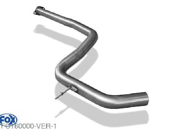 FO160000-VER, Ford S-Max - 2,5l 2.5l 162kW, Voordemper vervangende buis 63,5mm Buisdiameter Geheel RVS, Zonder goedkeuring