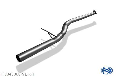 HO043000-VER, Honda Accord VII Typ CL7 2.0l 114kW (CL7), Voordemper vervangende buis 2-teilig 63,5mm Buisdiameter Geheel RVS, Zonder goedkeuring