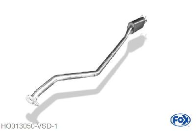 HO013050-VSD, Honda Civic VII EU5 EU6 EU7 EU8EP1 EP2, Voordemper 45mm Buisdiameter Geheel RVS, Absortie demper, mooie diepe sound, Met E-keur