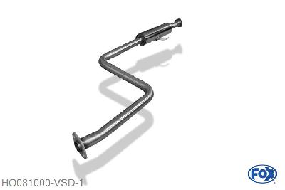 HO081000-VSD, Honda Prelude IV BB2/3 2.0l 98kW 2.2l 136kW 2.3l 118kW, Voordemper Geheel RVS, Absortie demper, mooie diepe sound, Met E-keur