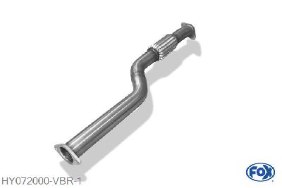 HY072000-VBR, Hyundai Coupe Typ GK 2.0l 105kW, Vorderrohr met flexibel stuk O63,5 63,5mm Buisdiameter Geheel RVS, Zonder goedkeuring