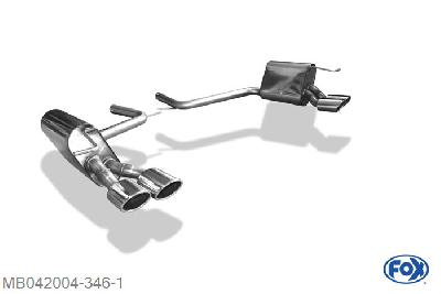 MB042004-346, Mercedes E-Klasse W211 Limousine 1.8l 120kW 2.6l 130kW 3.2l 165kW 3.5l 200/215kW 5.0l 225kW 2.8l CDI 130kW 3.0l CDI 140/165kW 3.2l CDI 130/150kW 4.0l CDI 191kW, Einddemper rechts/links - 2x106x71mm  Type 32 rechts/links 55mm Buisdiameter Geheel RVS, Absortie demper, mooie diepe sound, Met E-keur