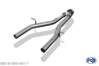 MB141000-VB1, Mercedes SLK Typ 171 - 4-Zylinder 1.8l 120kW, Y-Rohr SLK 200 K Geheel RVS