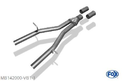 MB142000-VB1, Mercedes SLK Typ 172 1.8l 135/150kW 2.0l 135/180kW 2.2l D 150kW, Y-Adapter 4-Zylinder Geheel RVS