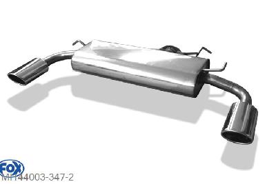 MI144003-347, Mitsubishi Lancer CYO - Stufenheck/ Sportback 1.5l 80kW 1.6l 86kW 1.8l 105kW, Einddemper met uitgang rechts/links - 115x85mm  Type 32 rechts/links 63,5mm Buisdiameter Geheel RVS, Absortie demper, mooie diepe sound, Met E-keur