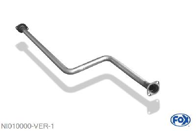 NI010000-VER, Nissan Micra K11 1.0l 40kW 1.3l 55kW 1.4l 60kW, Voordemper vervangende buis Geheel RVS