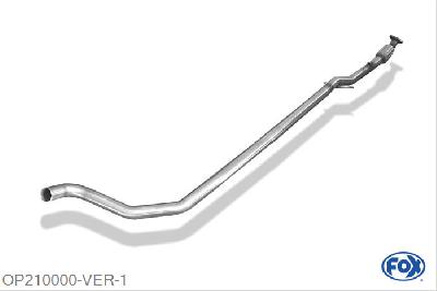 OP210000-VER, Opel Adam 1.2l 51kW 1.4l 64/74kW, Voordemper vervangende buis 50mm Buisdiameter Geheel RVS, Zonder goedkeuring