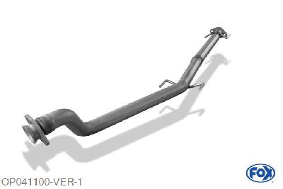 OP041100-VER, Opel Astra G OPC Limo + Caravan 2.0l 118/141/147kW, Voordemper vervangende buis 55mm Buisdiameter Geheel RVS, Zonder goedkeuring