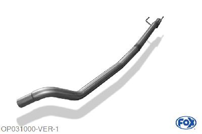 OP031000-VER, Opel Corsa B 1.0l 40kW 1.2l 33/48kW 1.4l 44/60/66kW 1.6l 78/80kW 1.5l TD 37/49kW, Voordemper vervangende buis 50mm Buisdiameter Geheel RVS, ohne