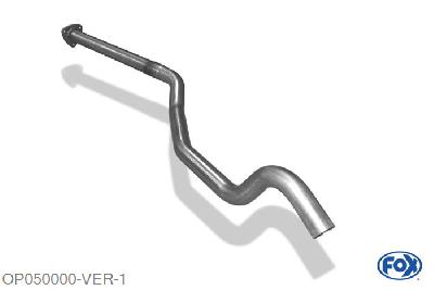 OP050000-VER, Opel Vectra A 1.6l 52/55/60kW 1.8l 65/66kW 2.0l 74/85kW 1.7 D 44/60kW 1.7l TD 60kW, Voordemper vervangende buis 50mm Buisdiameter Geheel RVS, Zonder goedkeuring