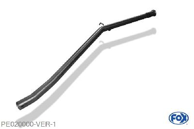 PE020000-VER, Peugeot 205 1.1l 44kW 1.6l 65kW, Voordemper vervangende buis Geheel RVS