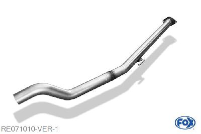 RE071010-VER, Renault Clio II B 1.2l 1.5l D 48/60/72kW 1.9l D 59kW 2.0l 16V 124kW, Voordemper vervangende buis zonder TUV 55mm Buisdiameter Geheel RVS, Zonder goedkeuring