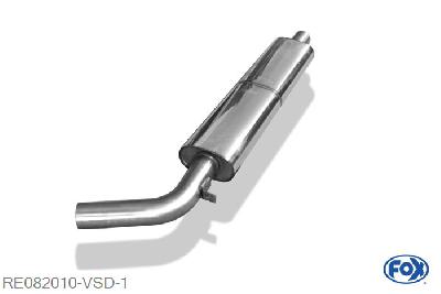 RE082010-VSD, Renault Megane III Coupe 2.0l 184kW, Voordemper 70mm Buisdiameter Geheel RVS, Absortie demper, mooie diepe sound, Met E-keur