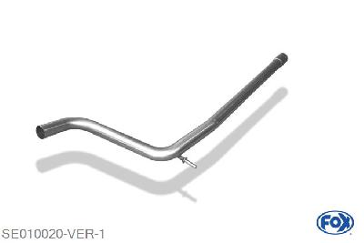 SE010020-VER, Seat Arosa 6H/ VW Lupo 6X 1.4l TDI 55kW, Voordemper vervangende buis 55mm Buisdiameter Geheel RVS, EG-Gutachten