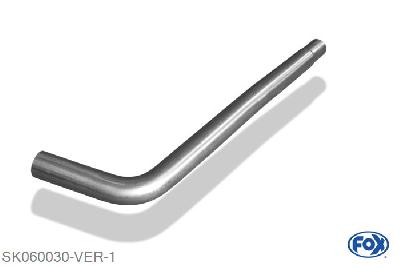 SK060030-VER, Skoda Octavia RS Typ 1U 1.8l T 132kW, Voordemper vervangende buis 63,5mm Buisdiameter Geheel RVS, Zonder goedkeuring