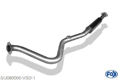 SU080000-VSD, Subaru BRZ/ Toyota GT86 2.0l 147kW, Voordemper 63,5mm Buisdiameter Geheel RVS, Absortie demper, mooie diepe sound, Met E-keur
