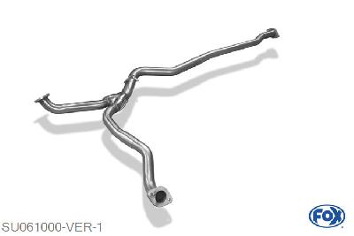 SU061000-VER, Subaru Outback/ Legacy Outback 3,0l - BL/ BP, Voordemper vervangende buis 55mm Buisdiameter Geheel RVS, Zonder goedkeuring