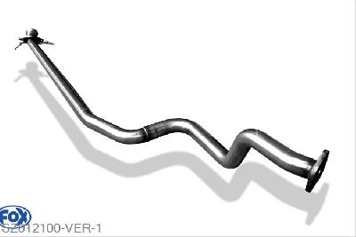 SZ012100-VER, Suzuki Swift Sport IV 1.6l 100kW, Voordemper vervangende buis 50mm Buisdiameter Geheel RVS, ohne