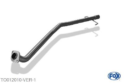 TO012010-VER, Toyota Corolla E12 TS 1.8l 143kW, Voordemper vervangende buis 55mm Buisdiameter Geheel RVS, Zonder goedkeuring