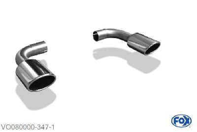 VO080000-347, Volvo XC60 2.4l D 120/136/151/158kW, Endrohre rechts/links passend op den originele Einddemper - 115x85mm  Type 32 rechts/links 50mm Buisdiameter Geheel RVS, ABE (eintragungsfrei)