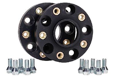 Spacerdikte 25mm, ST spoorverbreders, System A1, 4x100 Naafgat 57,1 mm, VW, Polo (6N, 6NF), 50mm verbreding per as, Set van 2 spoorverbreders incl. bevestigings bouten voor montage op de naaf, Geschikt voor vooras en achteras